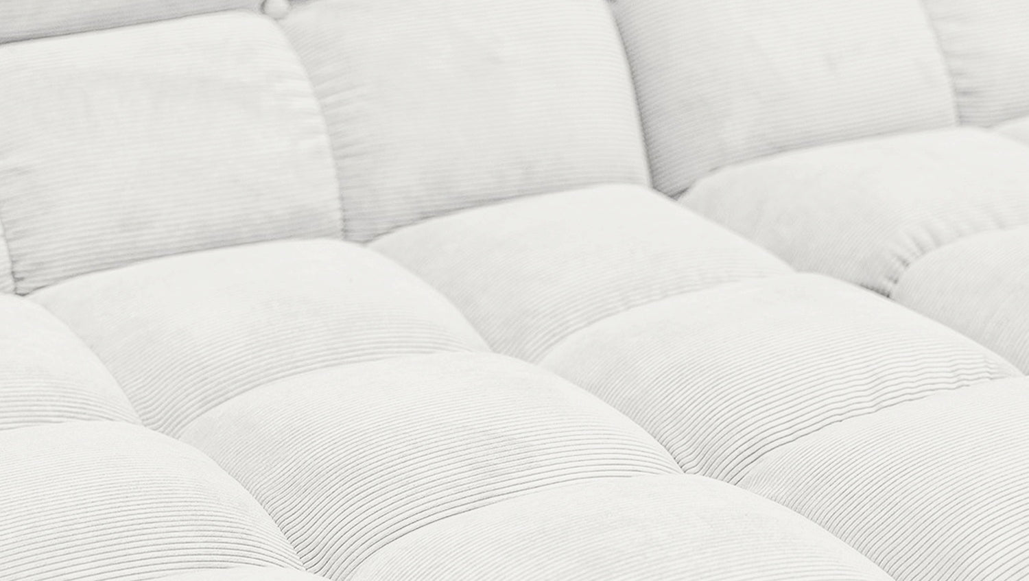 KAWOLA Big Sofa VIVIEN Feincord weiß