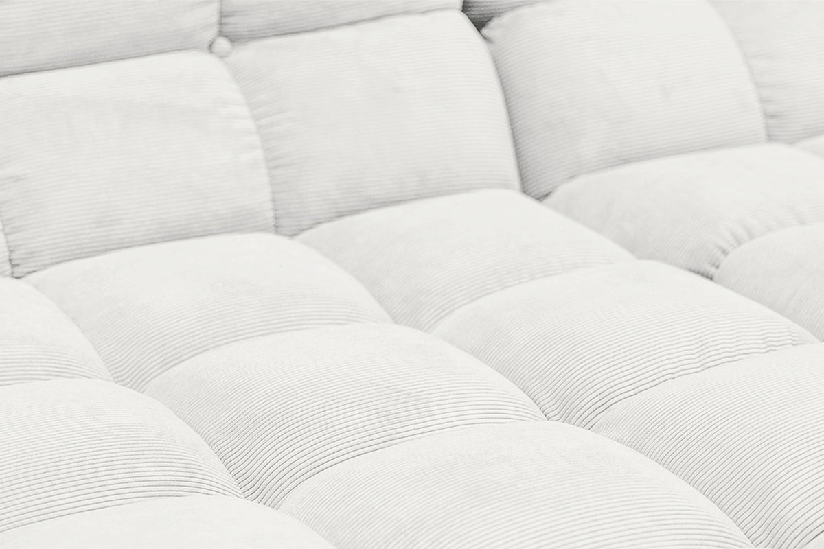 KAWOLA Big Sofa VIVIEN Feincord weiß