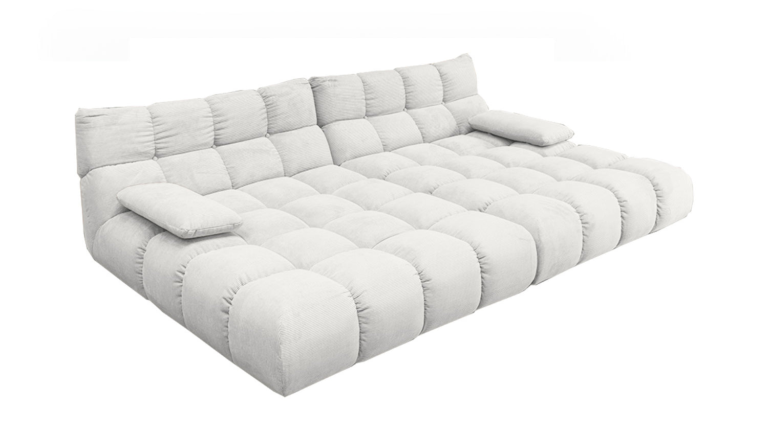 KAWOLA Big Sofa VIVIEN Feincord weiß