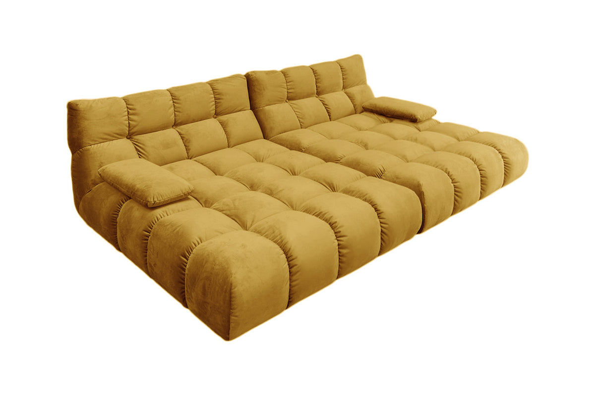 KAWOLA Big Sofa VIVIEN Velvet curry