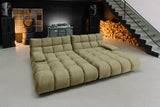 KAWOLA Big Sofa VIVIEN Velvet oliv