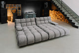 KAWOLA Big Sofa VIVIEN Velvet stone