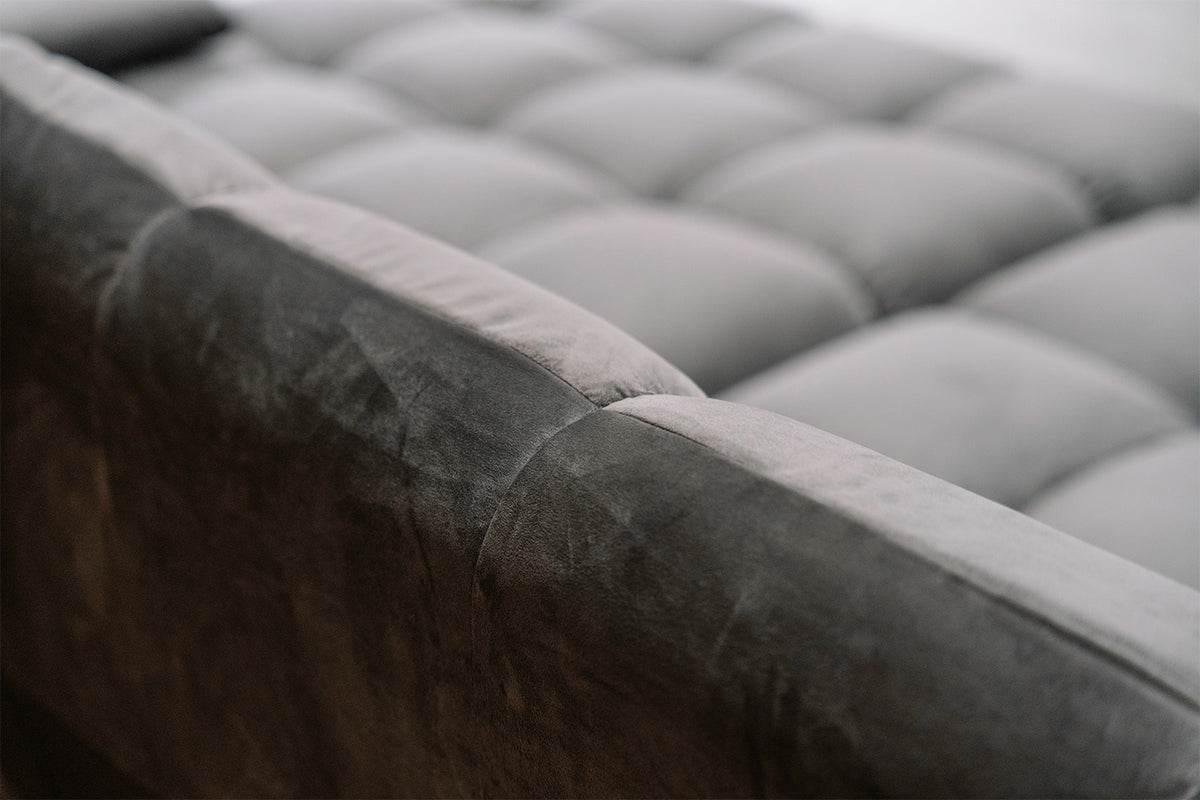 KAWOLA Big Sofa VIVIEN Velvet stone