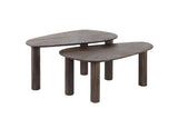 KAWOLA Couchtisch INKA Set 2-tlg. Teakholz braun nierenförmig