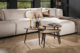 KAWOLA Couchtisch LAUCA Set 3-tlg. Metall bronze dreieckig