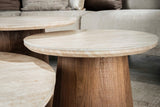 KAWOLA Couchtisch PRETO Set 3-tlg. Keramik weiß