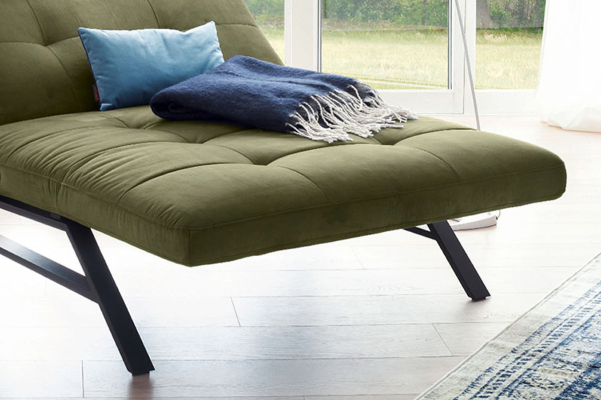 KAWOLA Doppelliege AMERIVA Relaxliege Maxi Velvet olivgrün