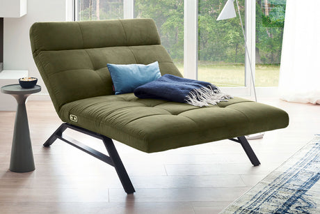 KAWOLA Doppelliege AMERIVA Relaxliege Maxi Velvet olivgrün, Schwarz