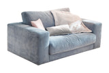 KAWOLA Doppelsessel MADELINE Loveseat Cord hellblau
