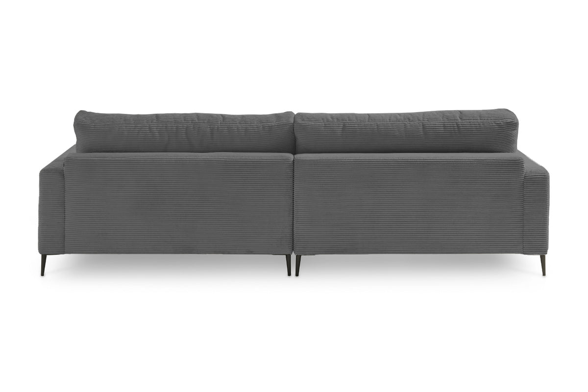KAWOLA Ecksofa CARA Sofa Cord grau