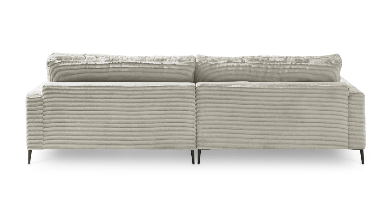 KAWOLA Ecksofa CARA Sofa Cord hellgrau