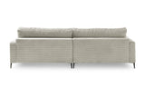 KAWOLA Ecksofa CARA Sofa Cord hellgrau