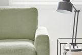 KAWOLA Ecksofa CARA Sofa Cord olivgrün