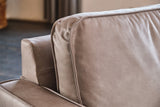 KAWOLA Ecksofa VILNIUS 3-Sitzer mit Longchair Lederfaserstoff anthrazit