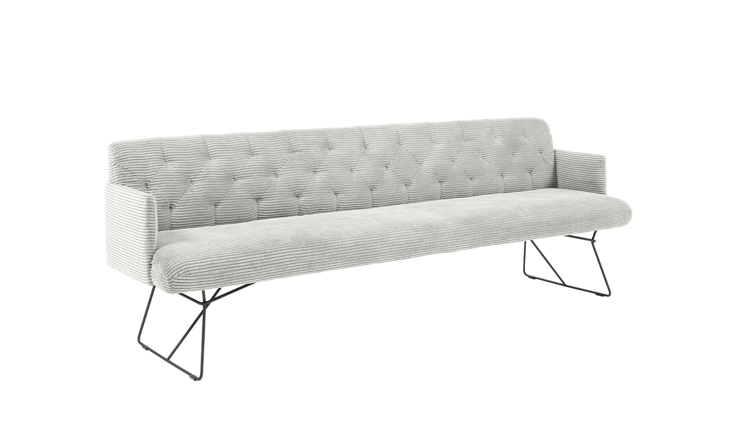 KAWOLA Esszimmerbank CHARME Cord hellgrau