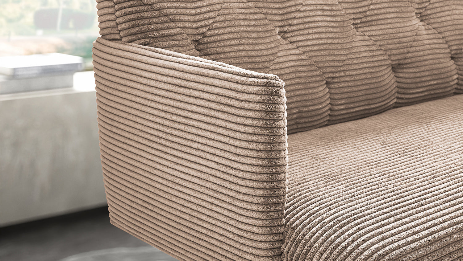 KAWOLA Esszimmerbank CHARME Cord taupe