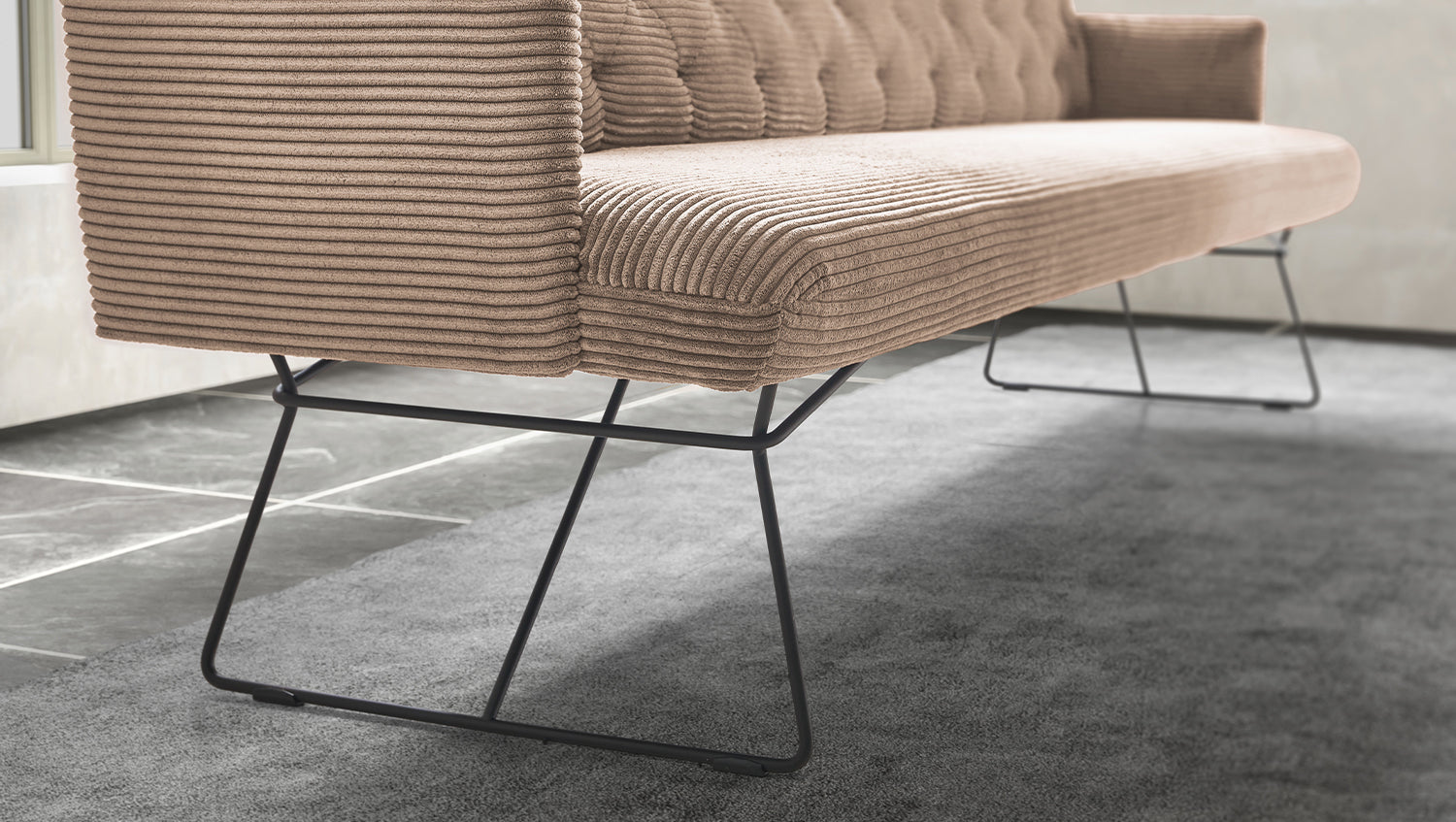 KAWOLA Esszimmerbank CHARME Cord taupe