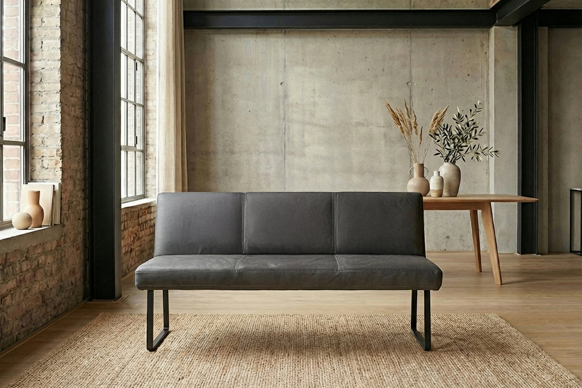 KAWOLA Esszimmerbank ELEEN Leder anthrazit