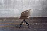 KAWOLA Esszimmerstuhl LARA Drehstuhl Velvet taupe