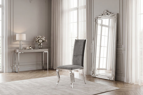 KAWOLA Esszimmerstuhl MORA Barock Velvet grau