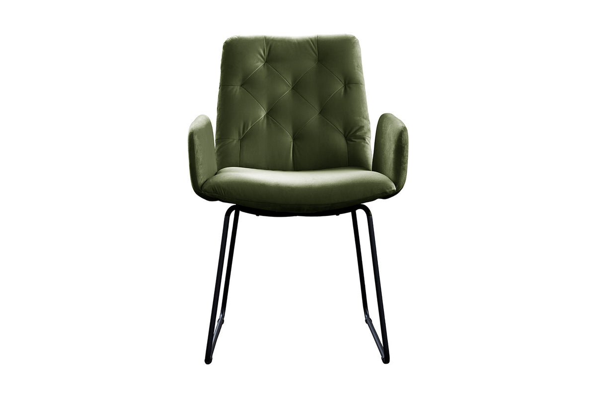 KAWOLA Esszimmerstuhl NEW CHARME Velvet oliv
