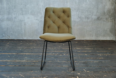 KAWOLA Esszimmerstuhl NEW CHARME Velvet oliv, 52 x 66