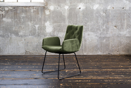 KAWOLA Esszimmerstuhl NEW CHARME Velvet oliv