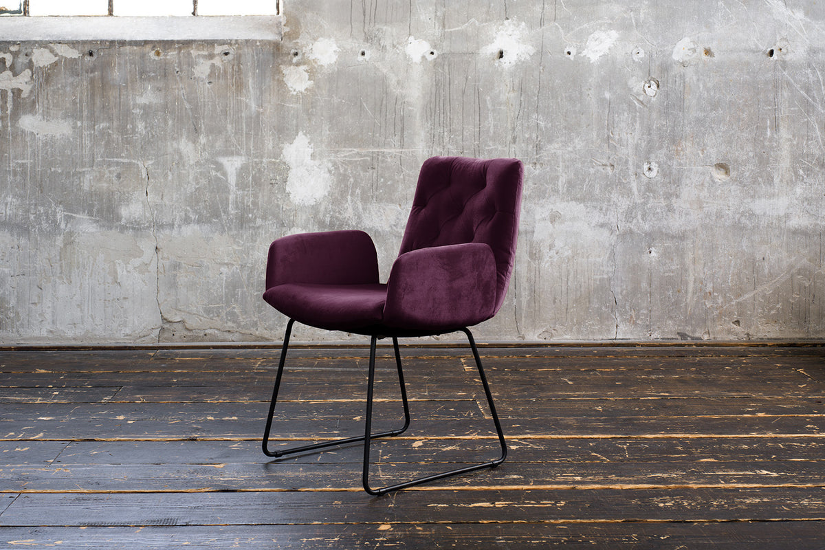 KAWOLA Esszimmerstuhl NEW CHARME Velvet purple