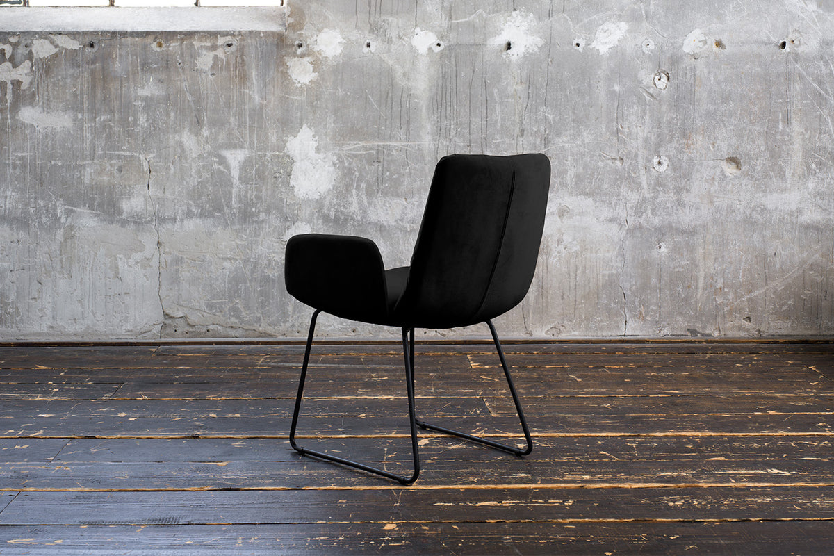 KAWOLA Esszimmerstuhl NEW CHARME Velvet schwarz
