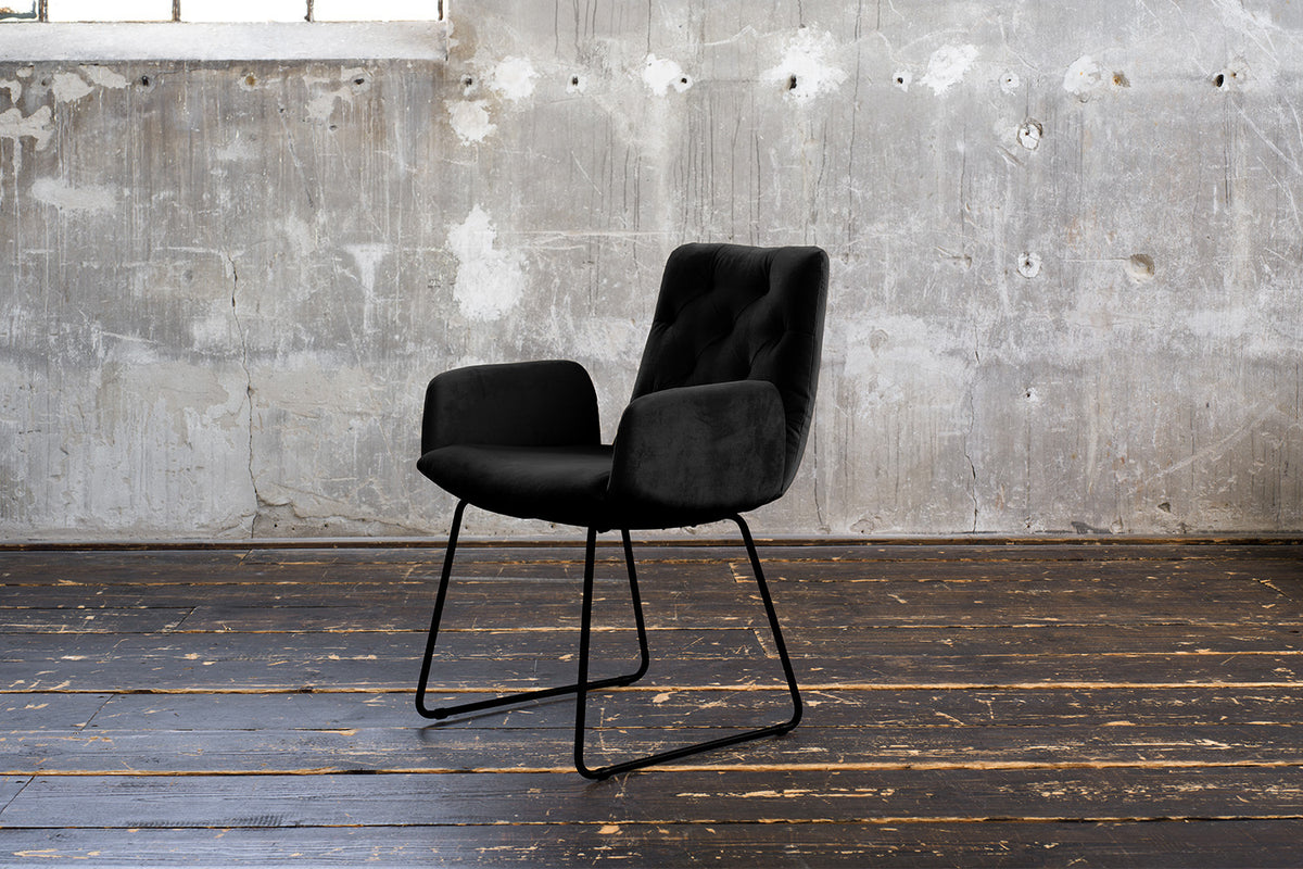 KAWOLA Esszimmerstuhl NEW CHARME Velvet schwarz
