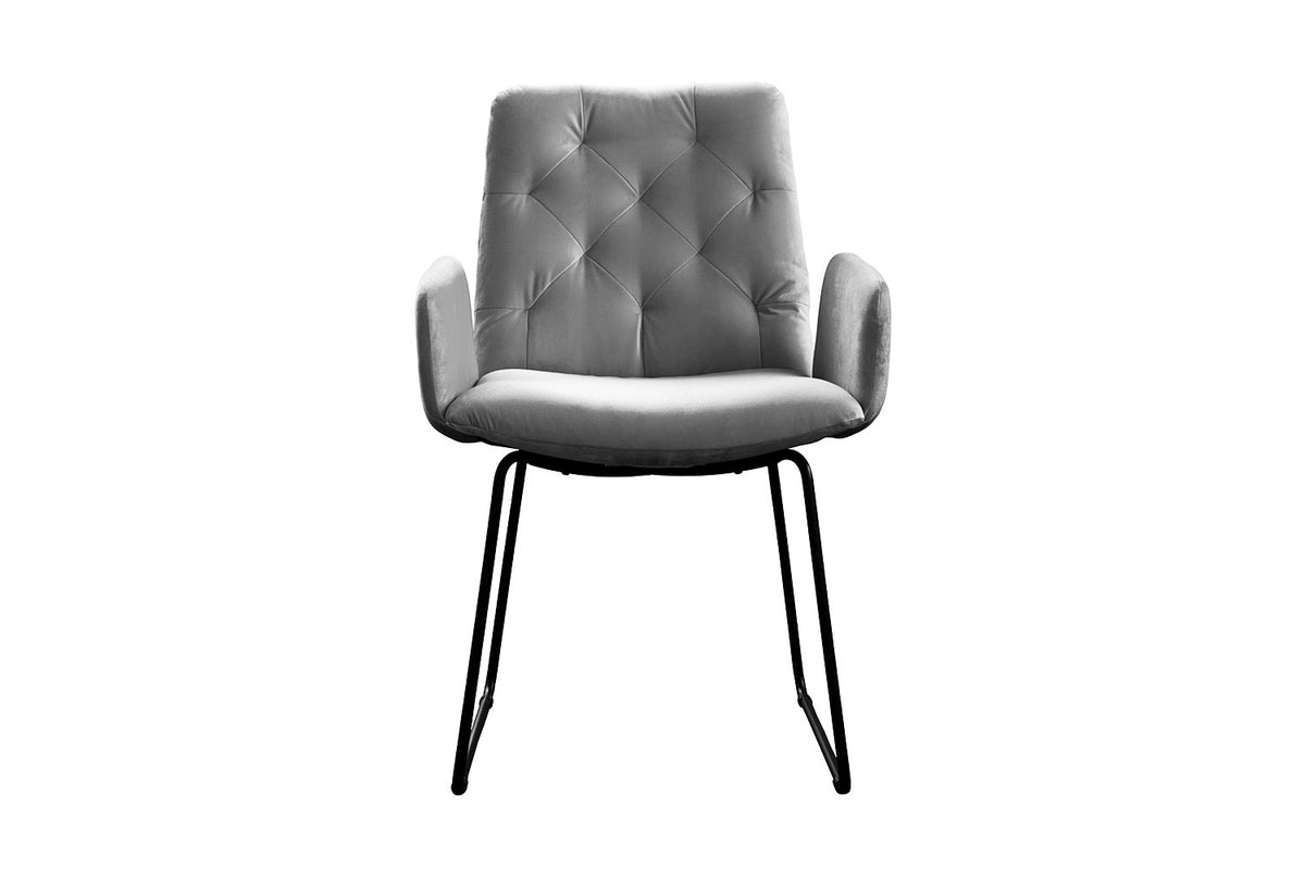KAWOLA Esszimmerstuhl NEW CHARME Velvet silber