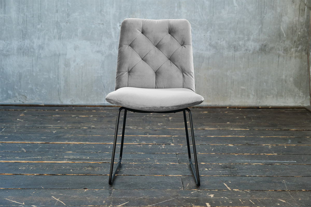 KAWOLA Esszimmerstuhl NEW CHARME Velvet silber, 52 x 66