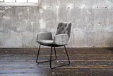 KAWOLA Esszimmerstuhl NEW CHARME Velvet silber