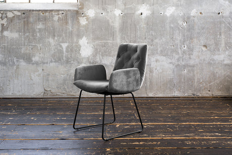 KAWOLA Esszimmerstuhl NEW CHARME Velvet stone