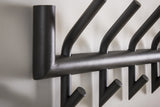 KAWOLA Garderobe FABIA Metall 8 Haken dunkelgrau