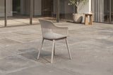 KAWOLA Gartenstuhl ALTEA Outdoor Kunststoff beige mit Kissen
