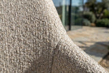 KAWOLA Gartenstuhl AMUR Outdoor Stoff cremefarben