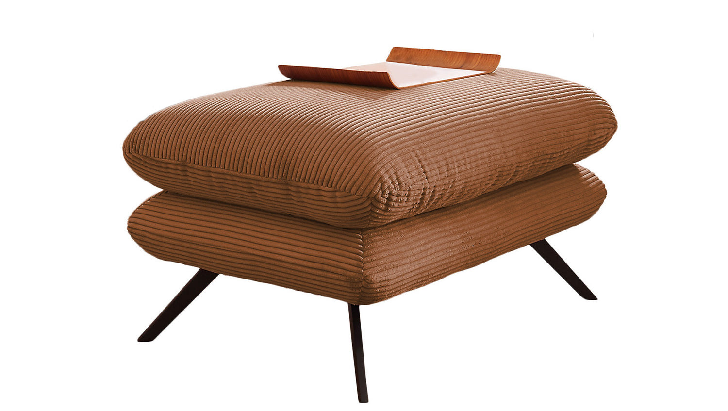 KAWOLA Hocker CHARME Hockerbank Cord rost