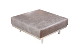 KAWOLA Hocker OPRA Leder Toledo Farbe silvergrey grau