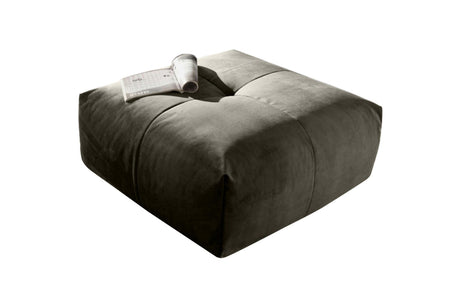 KAWOLA Hocker PALACE Polsterhocker velvet silver