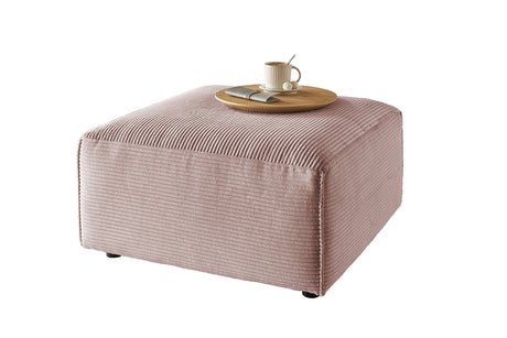 KAWOLA Hocker RANI Polsterhocker Cord rosa