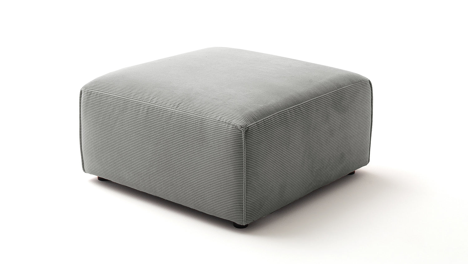KAWOLA Hocker RANI Polsterhocker Feincord grau