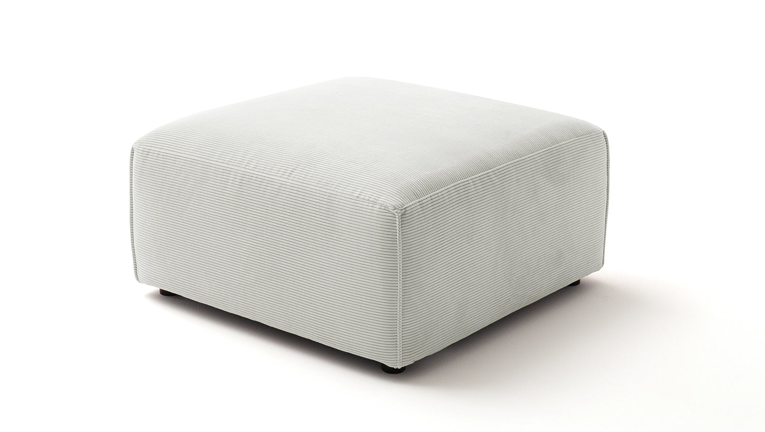 KAWOLA Hocker RANI Polsterhocker Feincord silber