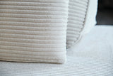 KAWOLA Hocker WIOLO SOFT Polsterhocker mit Rückenkissen Cord hellgrau