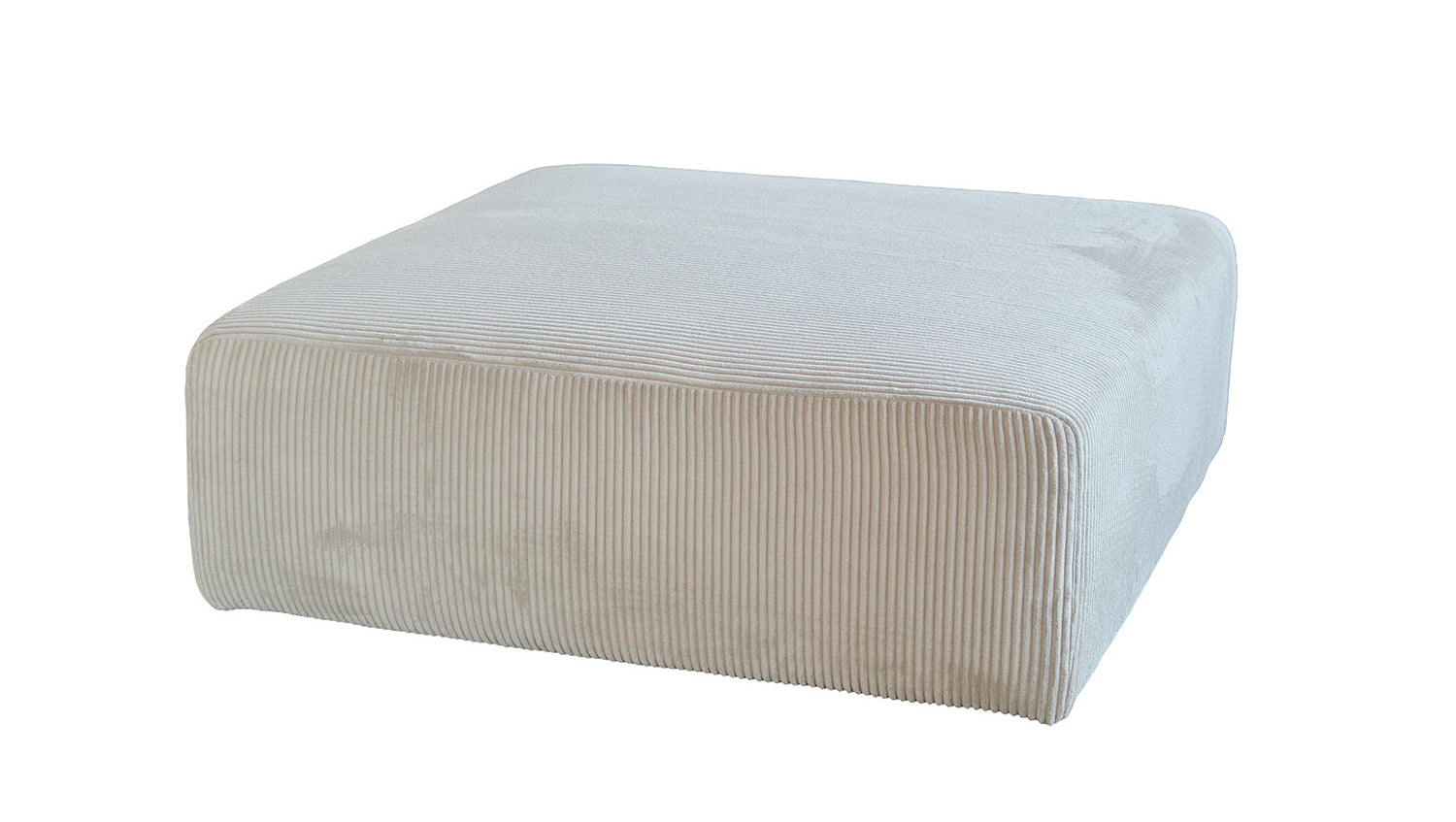 KAWOLA Hocker WIOLO SOFT Sitzelement für Modulsofa Cord hellgrau