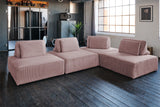 KAWOLA Hocker WIOLO SOFT Sitzelement für Modulsofa Cord rosa