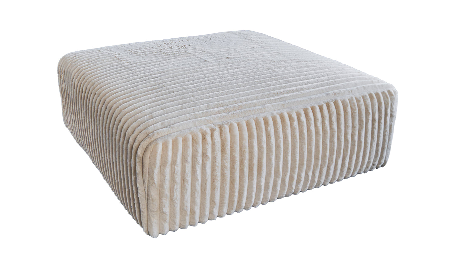 KAWOLA Hocker WIOLO SOFT Sitzelement für Modulsofa Weicher Breitcord cremeweiß