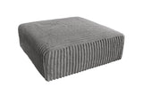 KAWOLA Hocker WIOLO SOFT Sitzelement für Modulsofa Weicher Breitcord grau