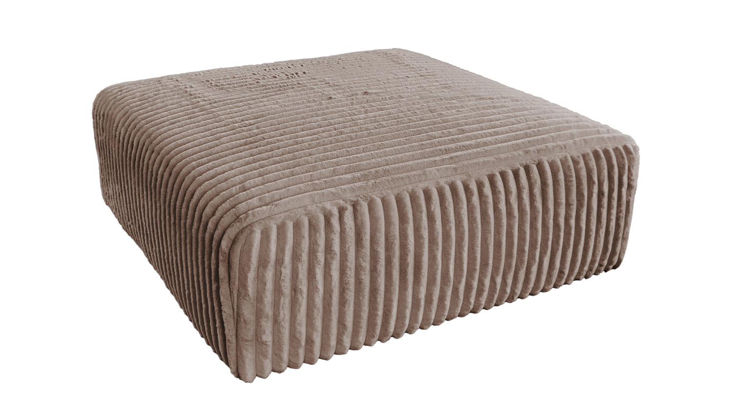 KAWOLA Hocker WIOLO SOFT Sitzelement für Modulsofa Weicher Breitcord taupe