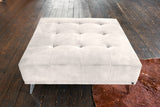 KAWOLA Hocker WIOLO velvet cremeweiß